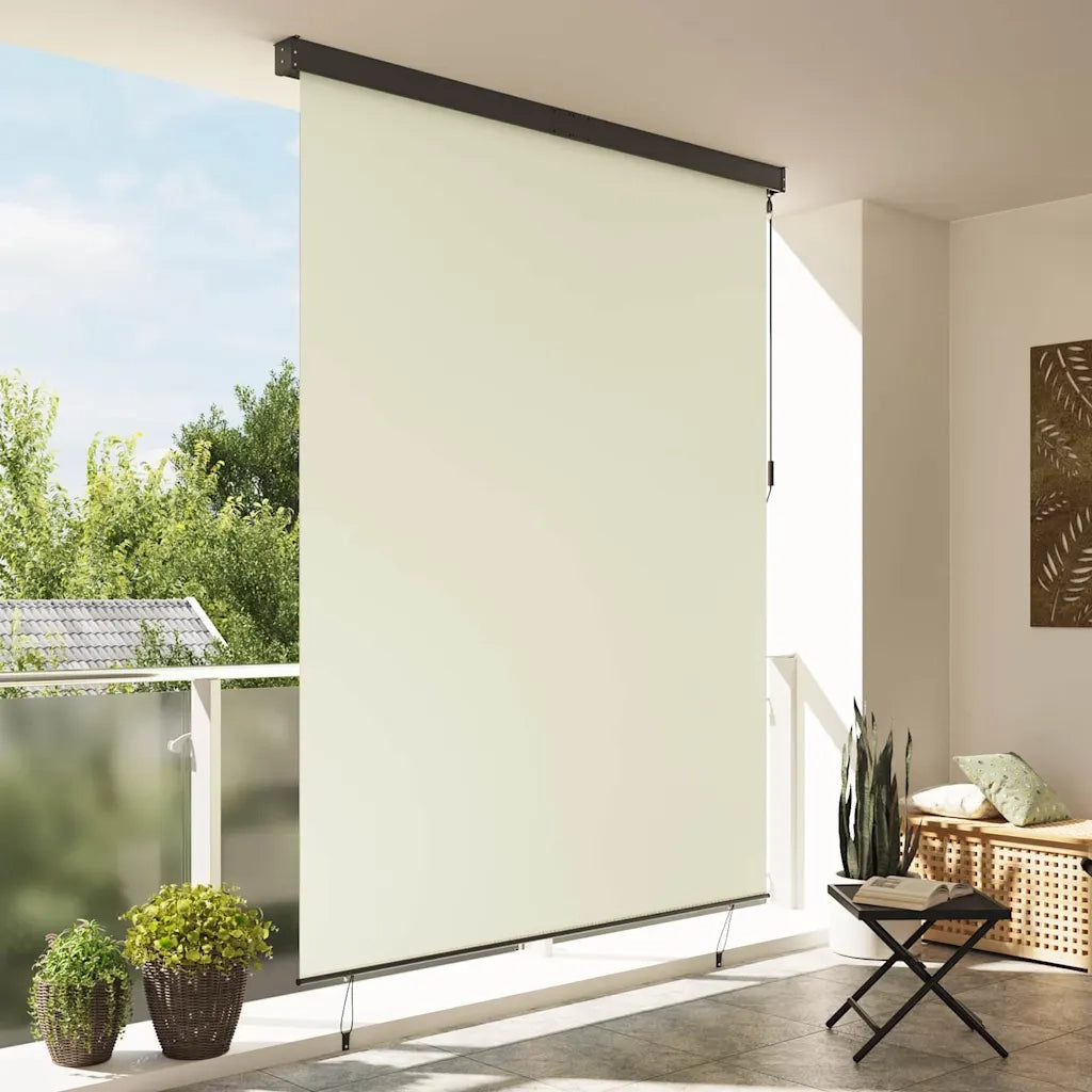 vidaXL Tenda a Rullo Esterna Striped Crema 220 x 250 cm Tessuto