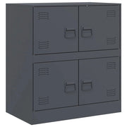 Buffet credenza cassettiera mobiletto mobile contenitore organizer per cucina soggiorno salotto 67 x 39 x 73 cm acciaio antracite 02_0029699