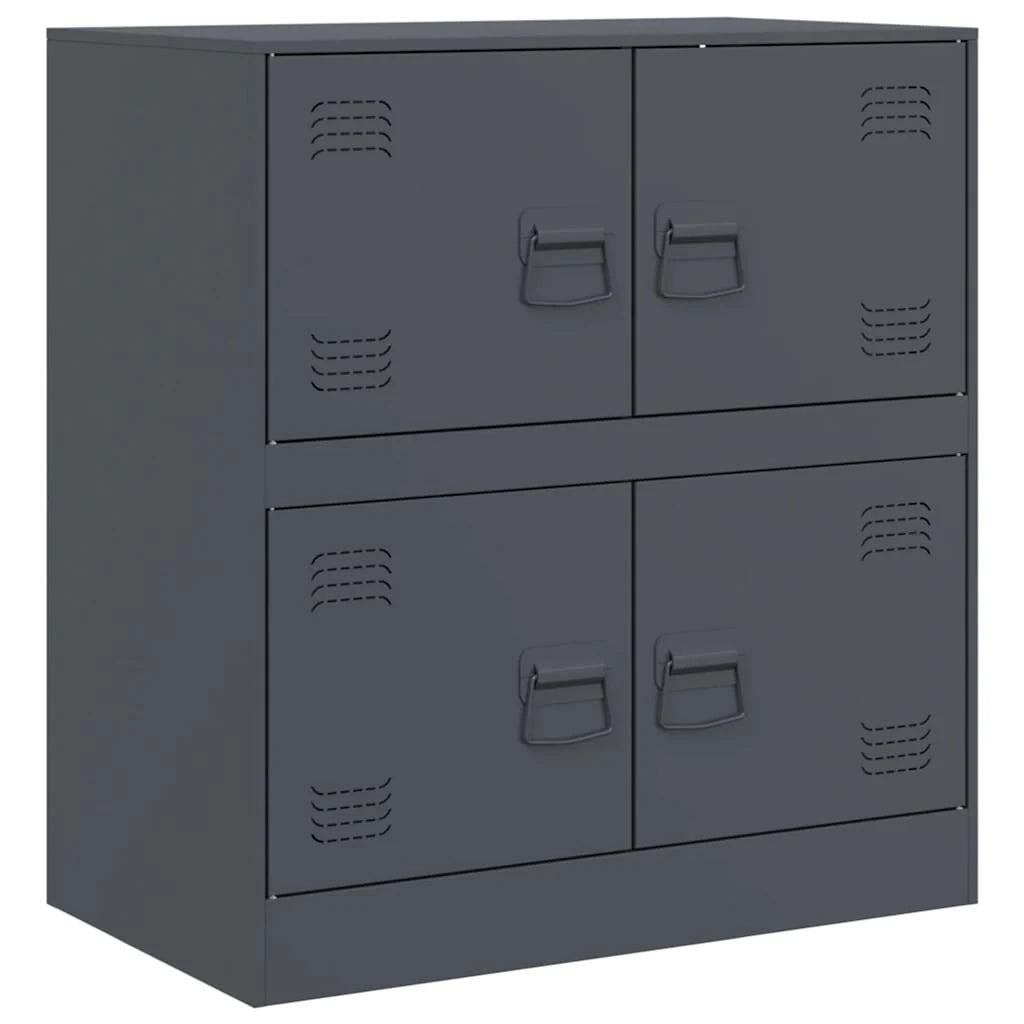 Buffet credenza cassettiera mobiletto mobile contenitore organizer per cucina soggiorno salotto 67 x 39 x 73 cm acciaio antracite 02_0029699