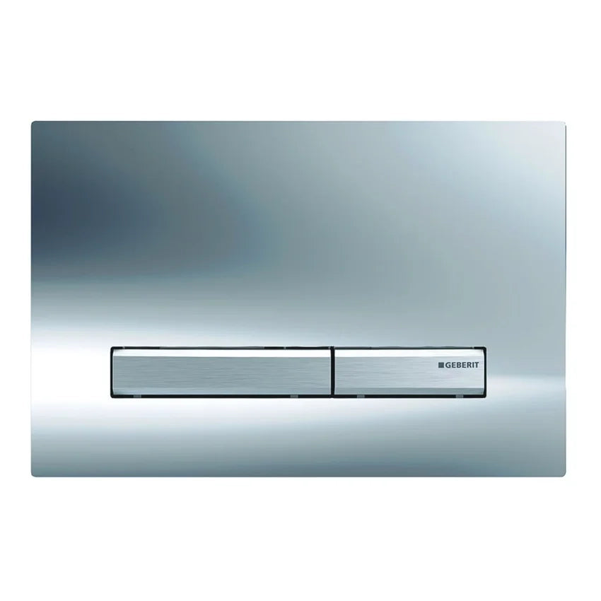 PLACCA DI COPERTURA 2 TASTI SIGMA 50 NEW GEBERIT Cromo Lucido tasti cromati