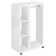 Armadio scorrevole con appendiabiti e ripiani ¨C zephmum ¨C Bianco 80x50x180 cm
