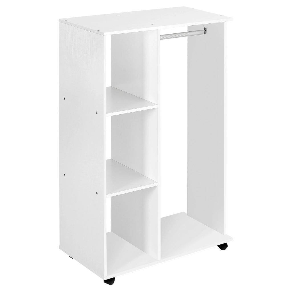 Armadio scorrevole con appendiabiti e ripiani ¨C zephmum ¨C Bianco 80x50x180 cm