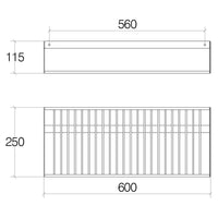 Lineabeta - Porta teli con porta asciugamani Skuara in ottone cromato L.60 cm