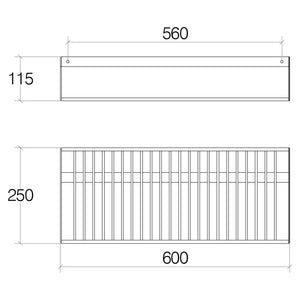 Lineabeta - Porta teli con porta asciugamani Skuara in ottone cromato L.60 cm