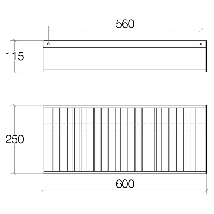 Lineabeta - Porta teli con porta asciugamani Skuara in ottone cromato L.60 cm