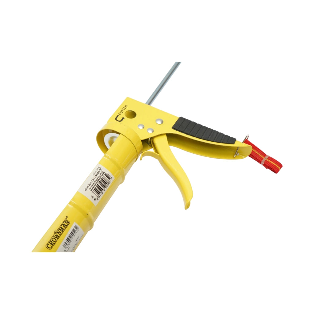 Pistola professionale per tubi in silicone da 225 mm, con taglierina integrata, asta ad ago e gancio Crownman.
