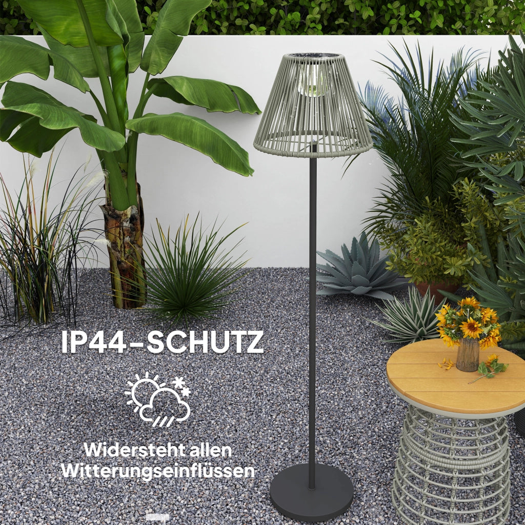 Lampada da Esterno a Energia Solare Rattan con Sensore di Luce ¨C zephmum ¨C 33x135 cm