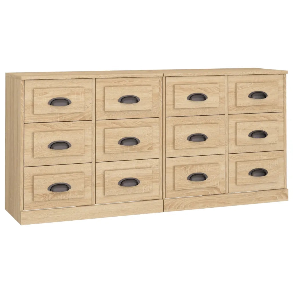 Credenze 2 pz Rovere Sonoma in Legno Multistrato 3185282