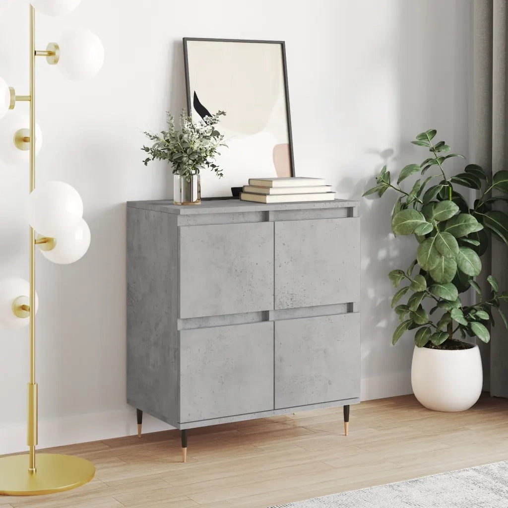 Credenza | Madia | Buffet da pranzo | Armadio da pranzo Grigio Cemento 60x35x70 cm in Legno Multistrato
