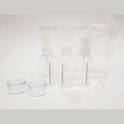 Trade Shop - Set Contenitori + Attrezzi Con Sacchetto Check In Aereo Liquidi Da Viaggio Creme -