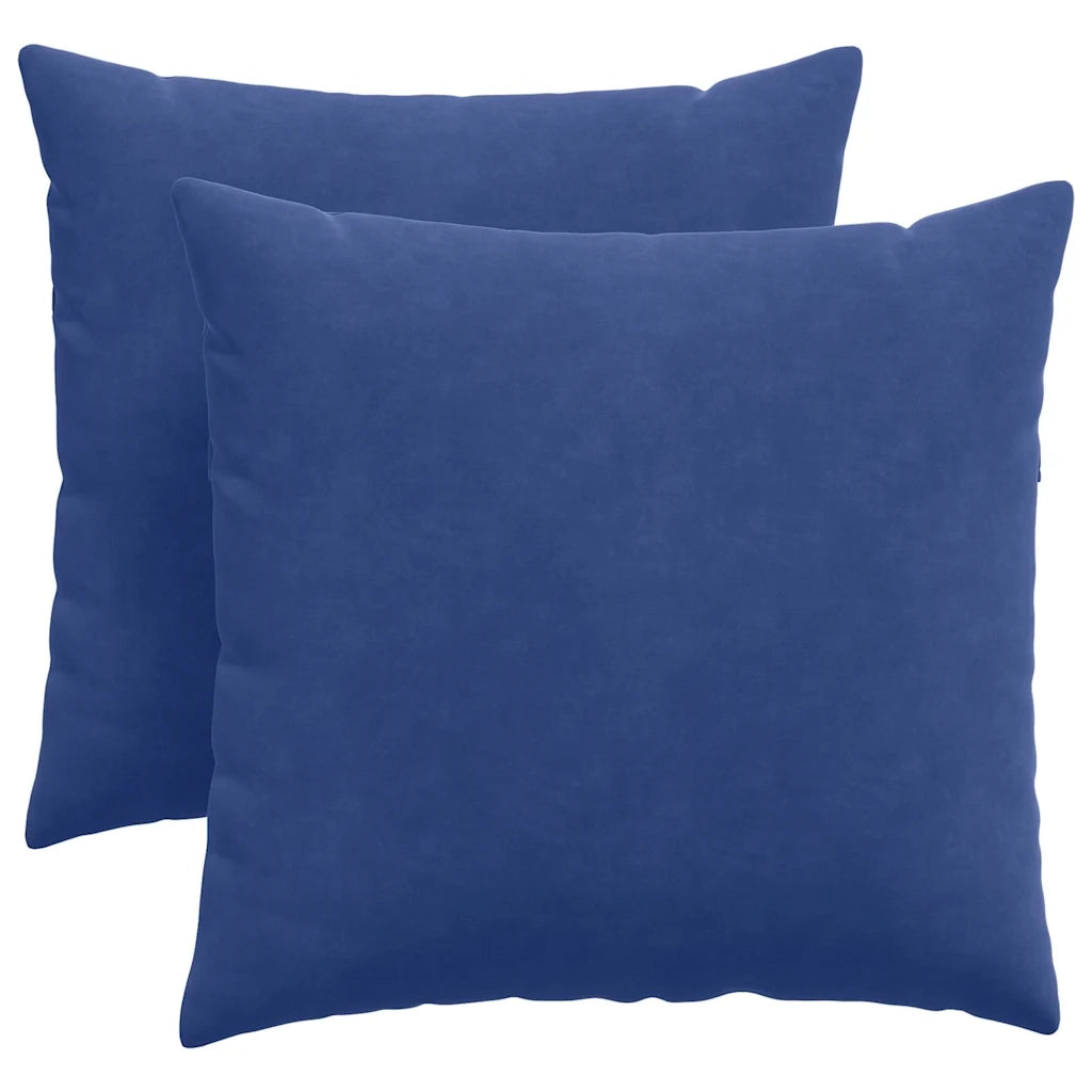 Cuscini da Divano 2 pz | Cuscini per sedie Blu Polizia 45 x 45 cm Tessuto in Cords