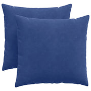 Cuscini da Divano 2 pz | Cuscini per sedie Blu Polizia 45 x 45 cm Tessuto in Cords
