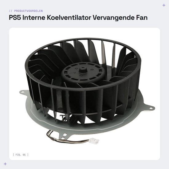 Ventilatore di raffreddamento interno per PS5 - Ventilatore di sostituzione KSB1212HGG4E per console PlayStation 5