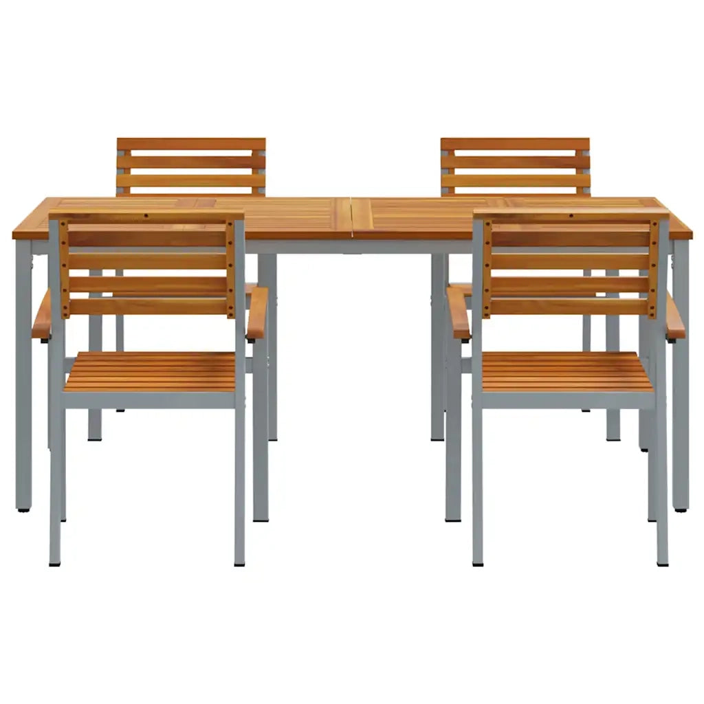 Set da Pranzo per Giardino 5 pcs Grigio 3284409