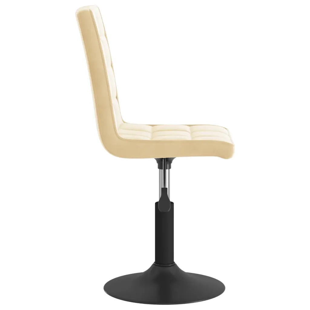 Sedie da Pranzo Girevoli 4 pz Crema in Velluto 3089288