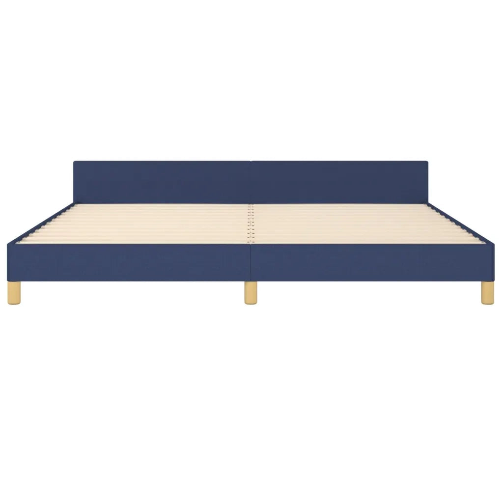 Giroletto senza Materasso-Struttura Letto Blu 200x200 cm in Tessuto 437583