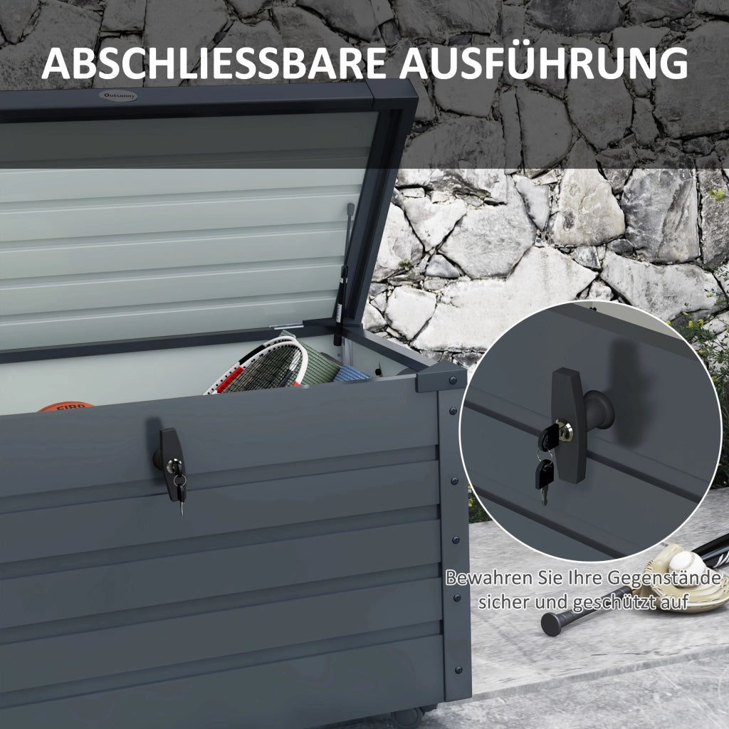 Cassa di Stoccaggio per Cuscini da Giardino ¨C zephmum ¨C 100x62x65 cm Grigio Scuro