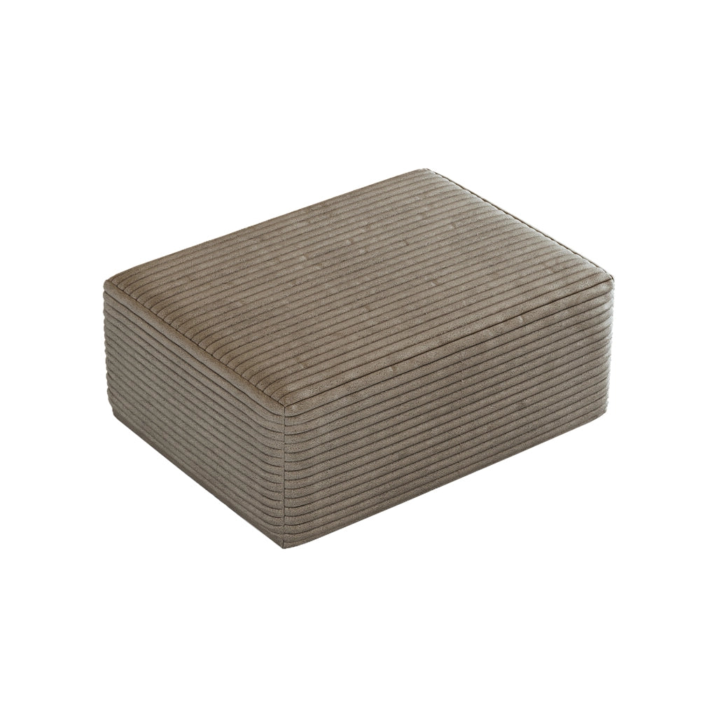 Poltrona pouf modulare in tessuto a coste con seduta confortevole in camel 100×21.5×21.5 cm