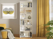 Biblioteca Pramollo, Libreria 5 Ripiani, 70x24.5x211.5h cm Bianco Opaco