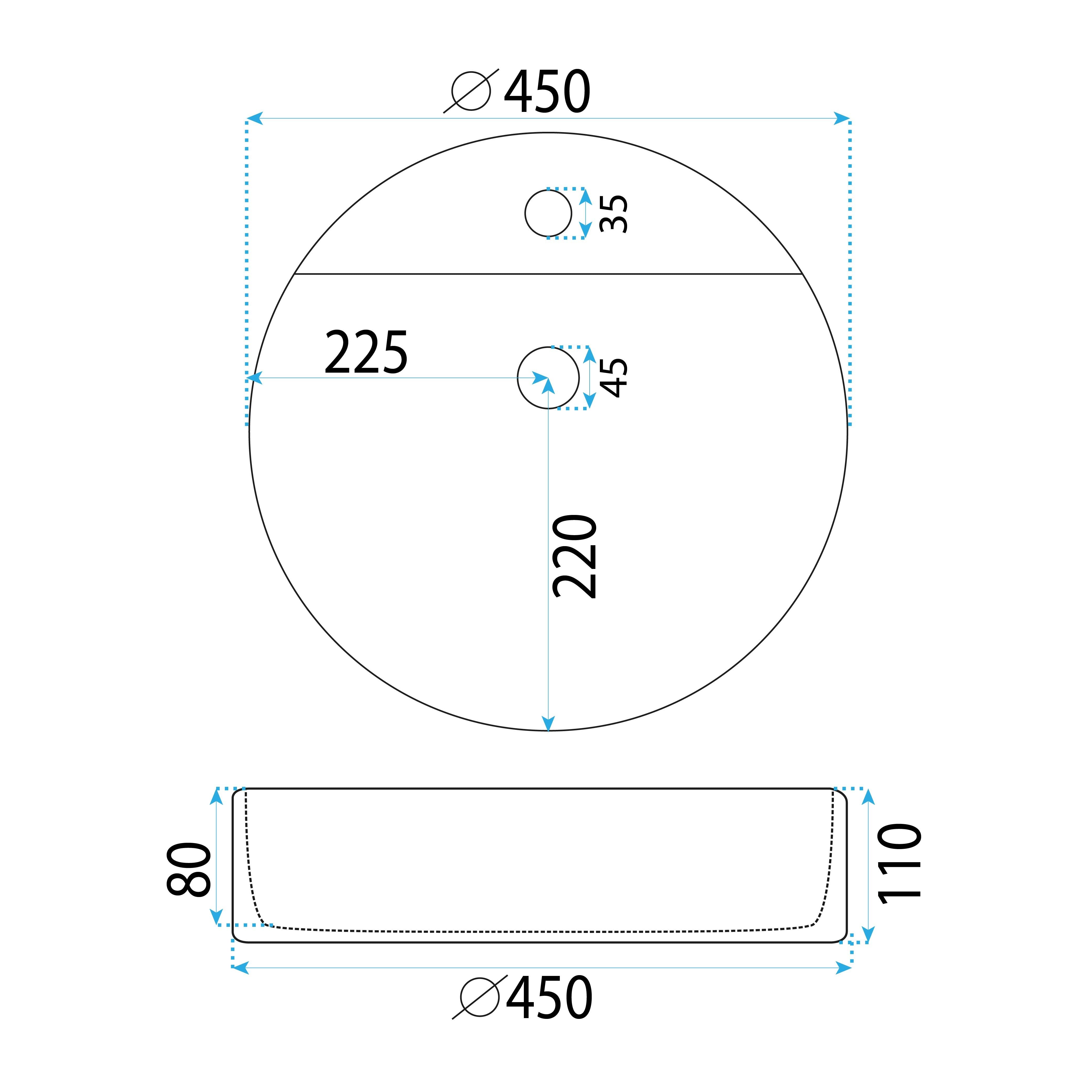 Lavabo Da Appoggio Rea Ronda