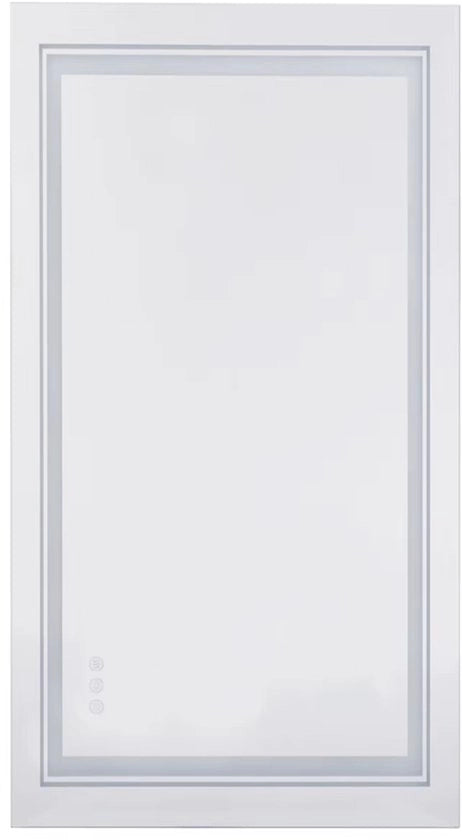 Specchio Bagno Illuminato - Doppio Lavabo & Specchio con Capelli - LED Dimmabile & 3 Colori di Illuminazione - 105x50cm