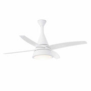 FARO Ventilatore da soffitto 132 cm con 4 pale colore Bianco struttura resistente per casa e ambienti professionali FARO-33392_110