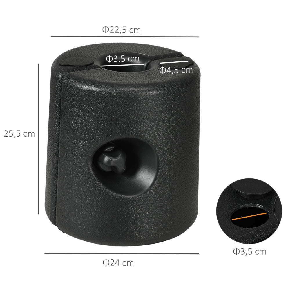 Set di 4 Pesi per Tende Pieghevoli ¨C zephmum ¨C Nero ?21,5/24x25,5 cm