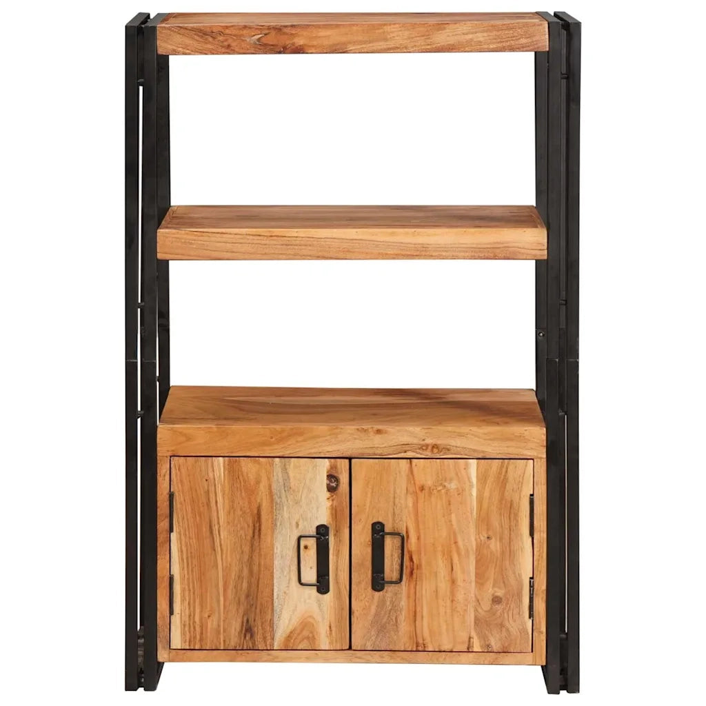 Libreria con Porte Marrone Legno massello di acacia e metallo 4104770