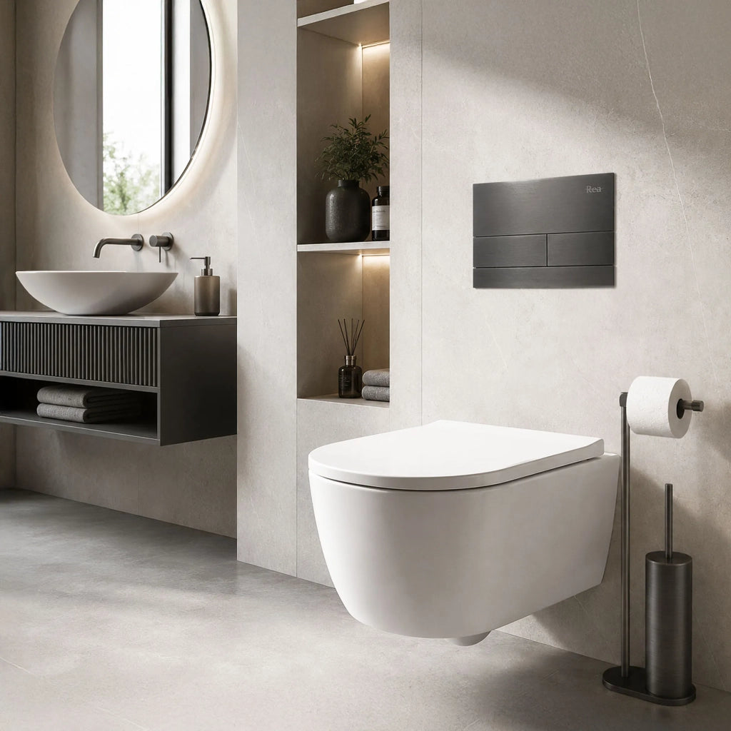 Pulsante Per Supporto Set Da Incasso Wc K011a-q E Slim024n Rea T Titan