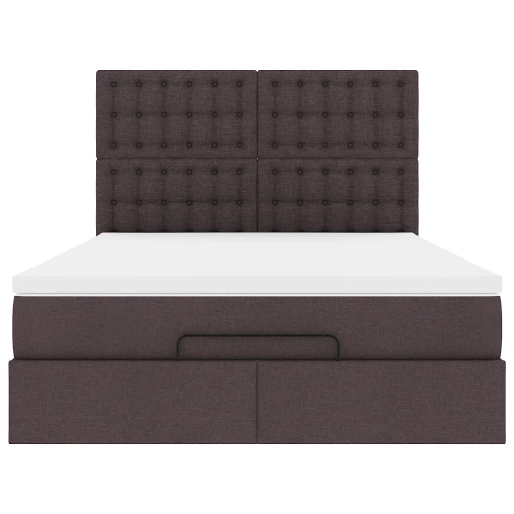 Struttura Letto Pouf con Materasso 140x200 cm in Tessuto 3314179