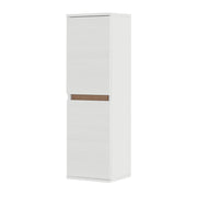 Pensile bagno sospeso 112 cm bianco e rovere con ante soft-close Kleo