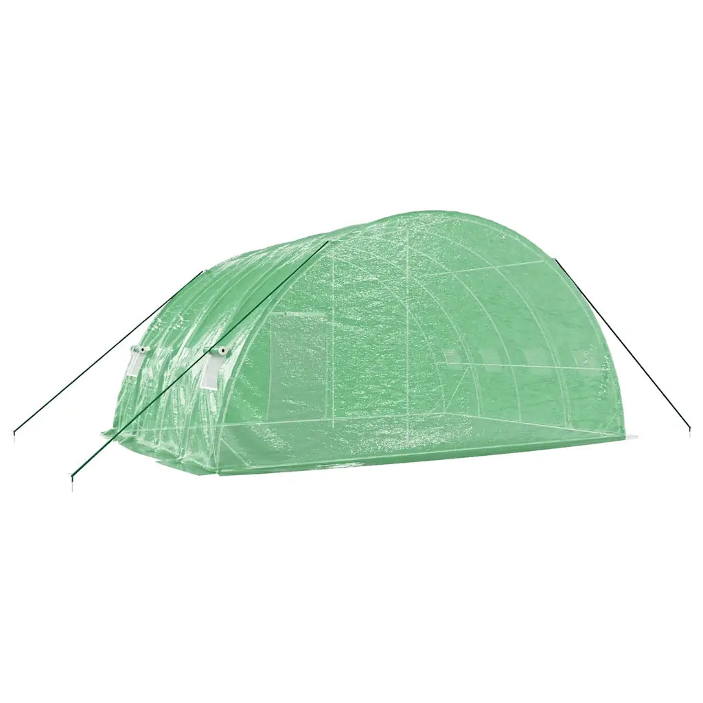Serra con struttura in acciaio verde 24 m² 6x4x2,85 m 3188105