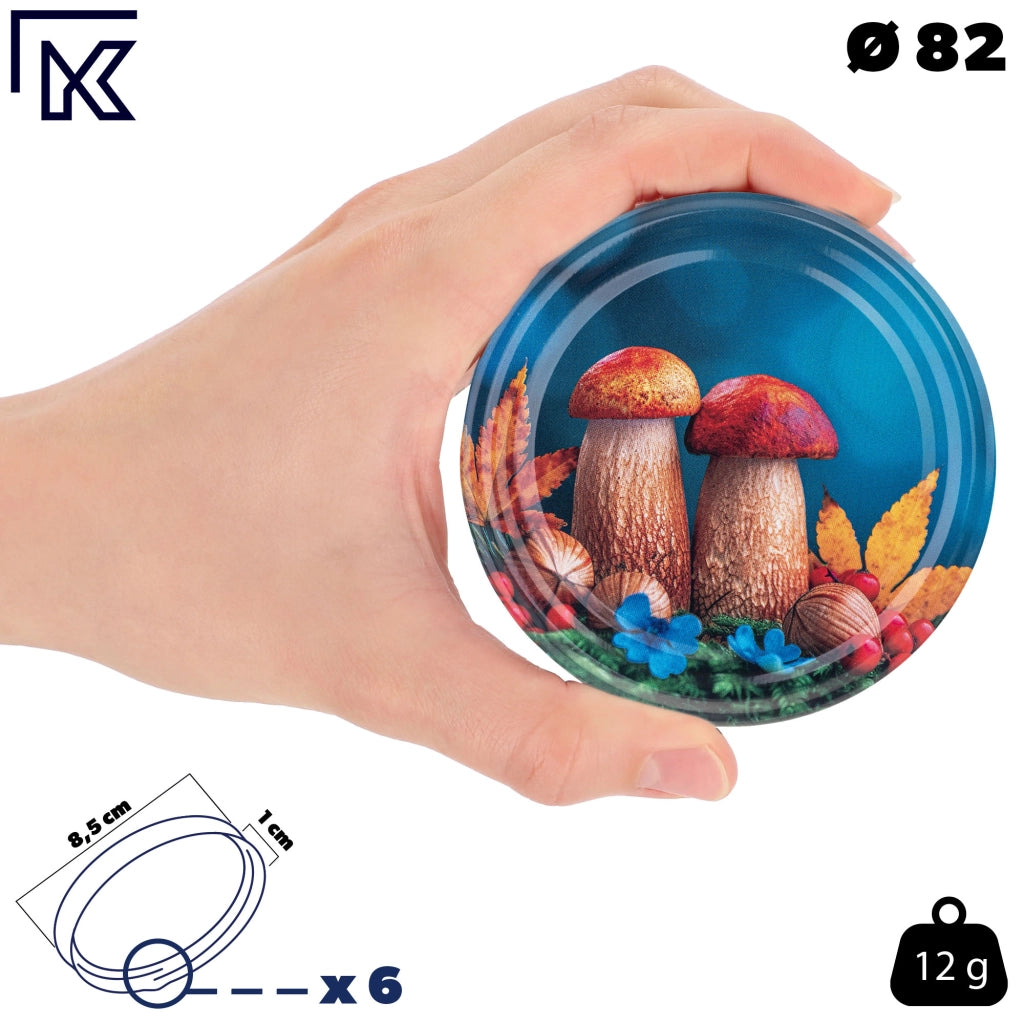 KADAX 50x Jar Caps Fi 82 Tappi per Barattoli Coperchi Conserva