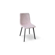 PAZZO DESIGN Sedia Arianna set da 4 sedie rosa in velluto e gambe in metallo