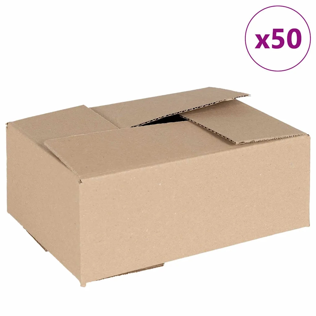Scatola Pieghevole 50 pcs Naturale 25 x 17,5 x 10 cm Cartone 4106566