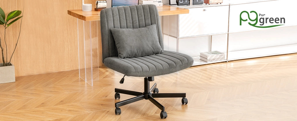 SEDIA DA UFFICIO Girevole Regolabile in Altezza senza Braccioli 66x28x57 cm Tessuto Grigio Scuro