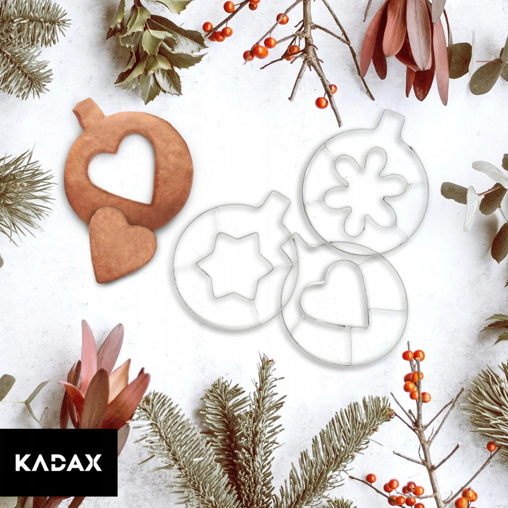 Set di 3 stampini per biscotti di pan di zenzero KADAX per Natale