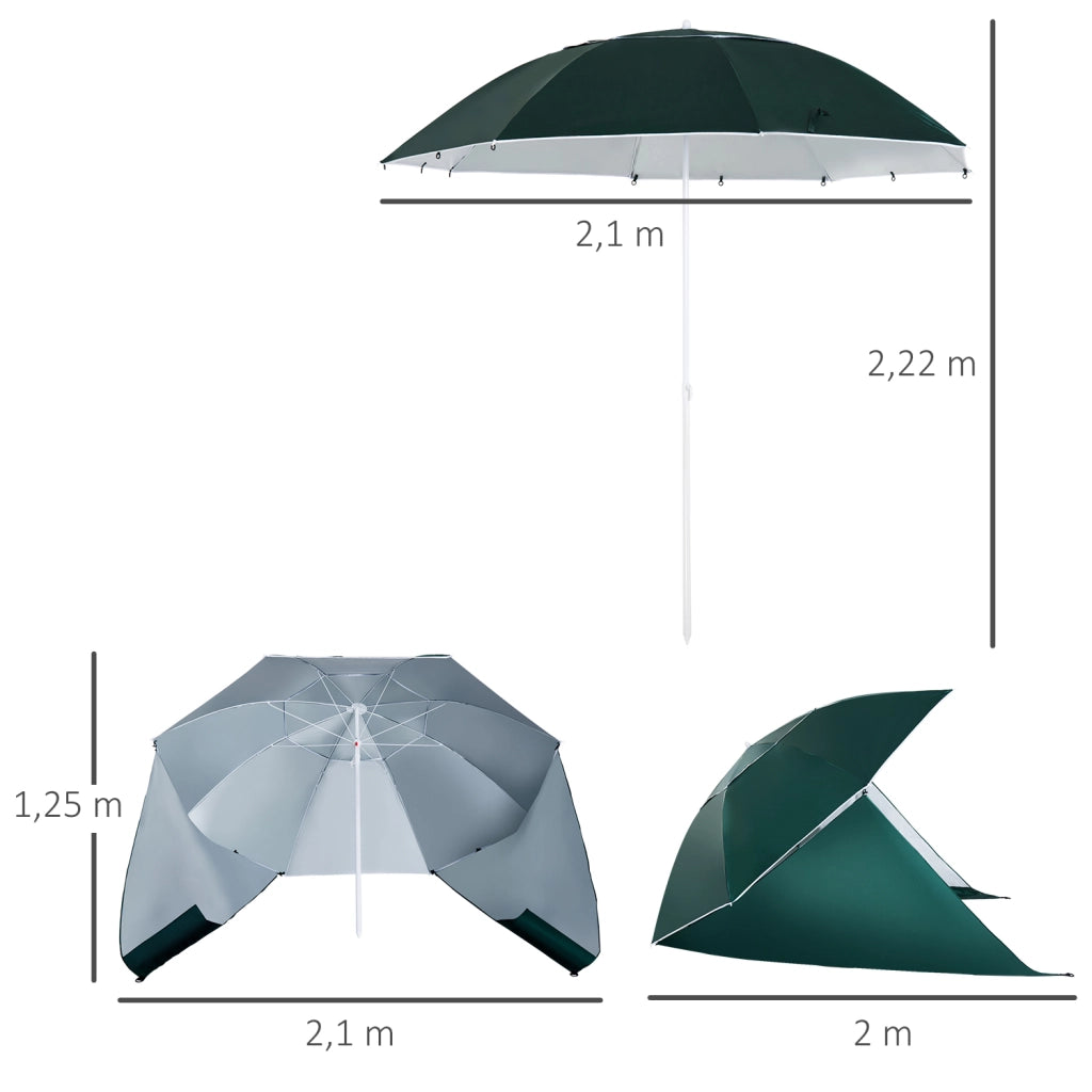 Ombrellone da giardino ¨C zephmum ¨C verde scuro