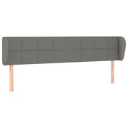 Testiera | Testata ad Orecchio Grigio Scuro 183x23x78/88 cm in Tessuto