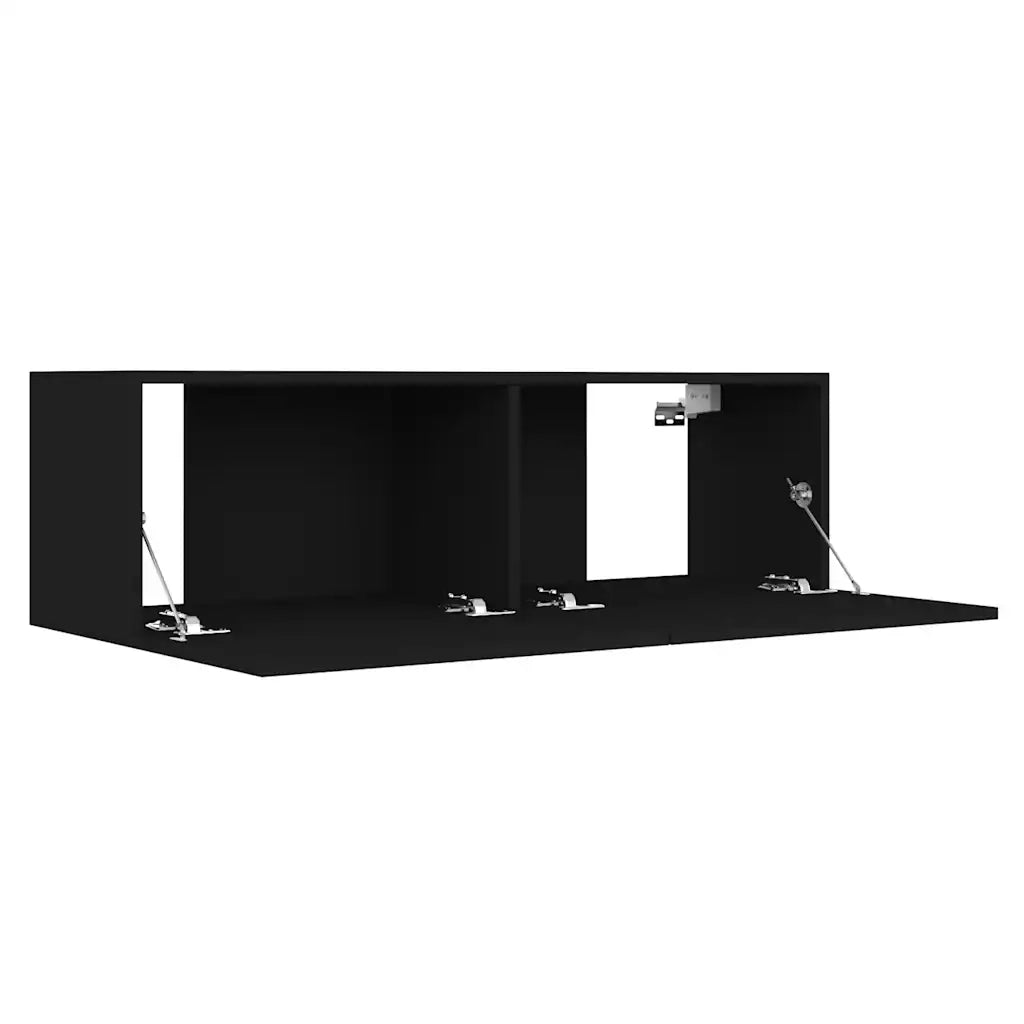 Mobile Porta TV Nero 100x30x30 cm in Legno Multistrato 801482