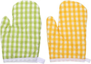 Ovenwanten per 2 pezzi, resistenti al calore, guanti da cucina per bambini, isolati, con cordoncino, adatti per uso domestico e regalo