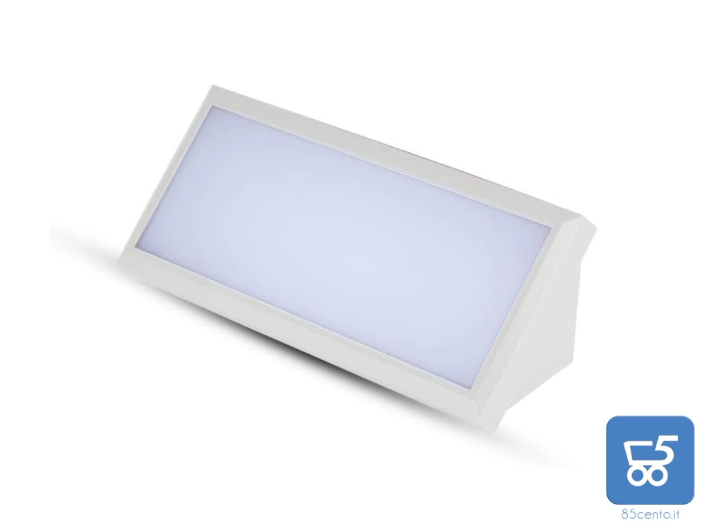 Plafoniera Lampada Led da Muro 12 W Applique Parete per Esterno IP65 Resistente all'Acqua V-TAC VT-8054 grigio chiaro