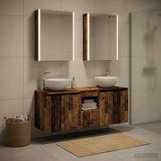 Set di Armadi da Bagno 5 pcs Legno antico 53 x 15,5 x 70 cm 3406373