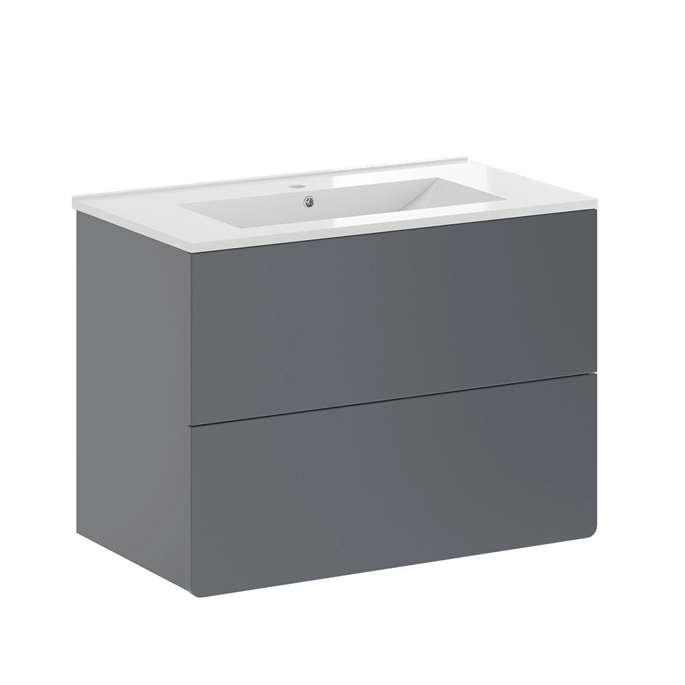 Vicco Set mobili bagno Grigio 2 parti