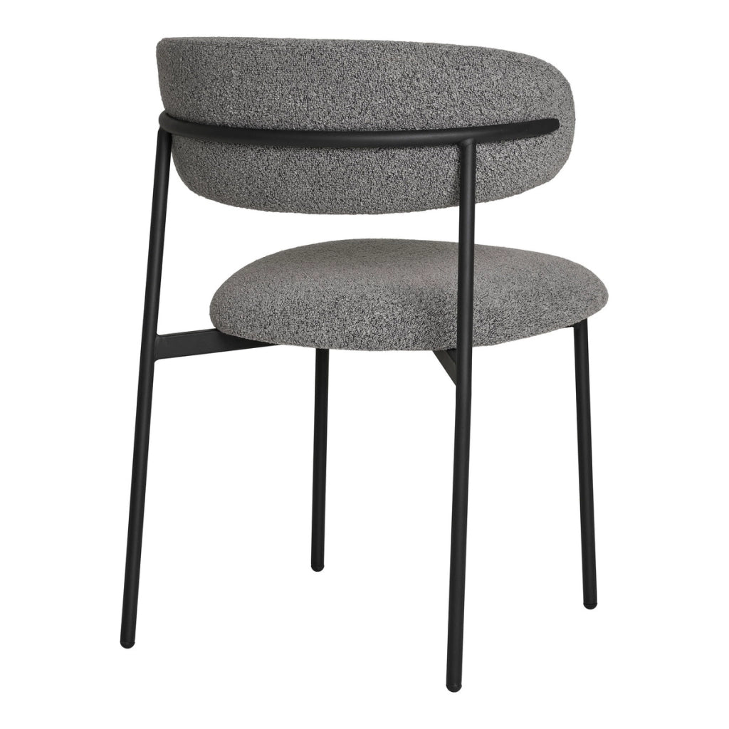 Set di 2 Sedie Mira, Grigio, Tessuto, 59x55x79,5 cm