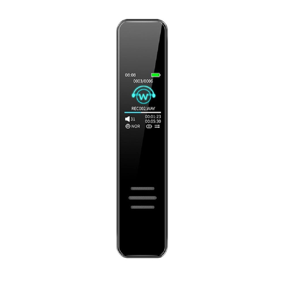 Trade Shop - Mini Registratore Vocale Audio Digitale 8gb Con Schermo Lcd Ricaricabile Q-lc501 -