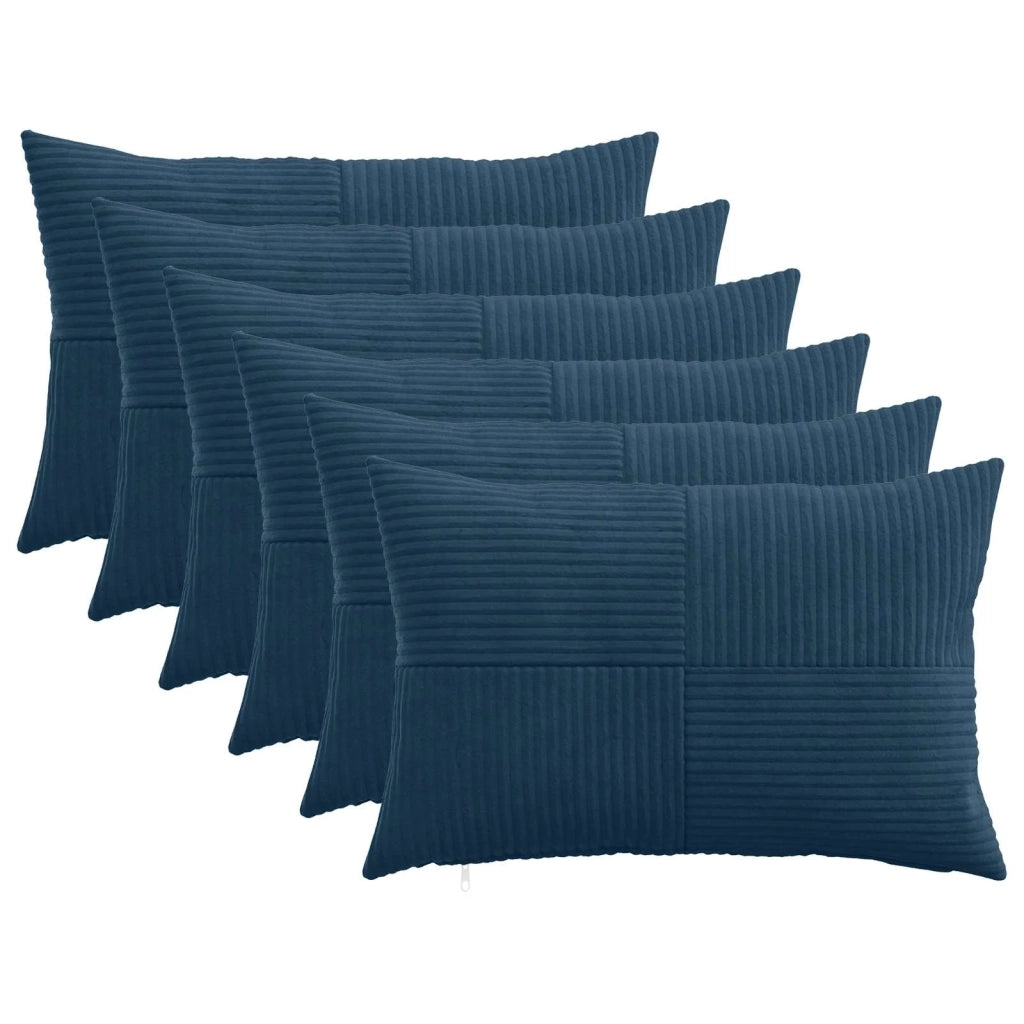 Federa 6 pcs ALMELO Blu navy 50 x 70 cm corduroy 915030