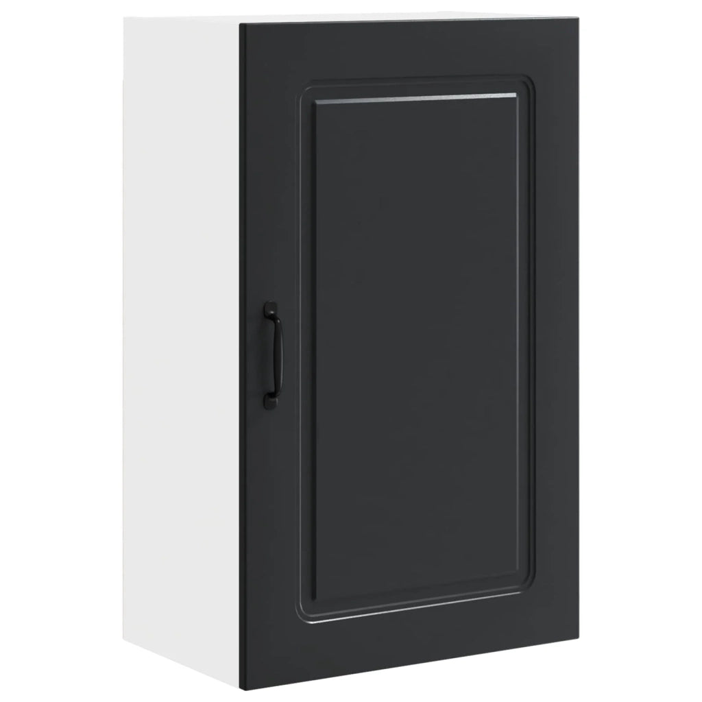 Mobile da cucina moderno con ampio spazio contenitivo 50 x 31 x 80 cm legno composito nero 02_0053714