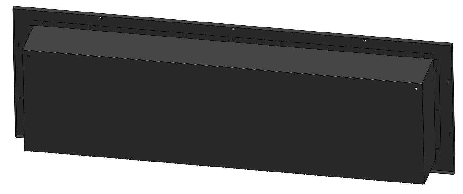 Camino a Bioetanolo da Parete/Incasso 150x49 cm Frame 1500 Inox con Vetro