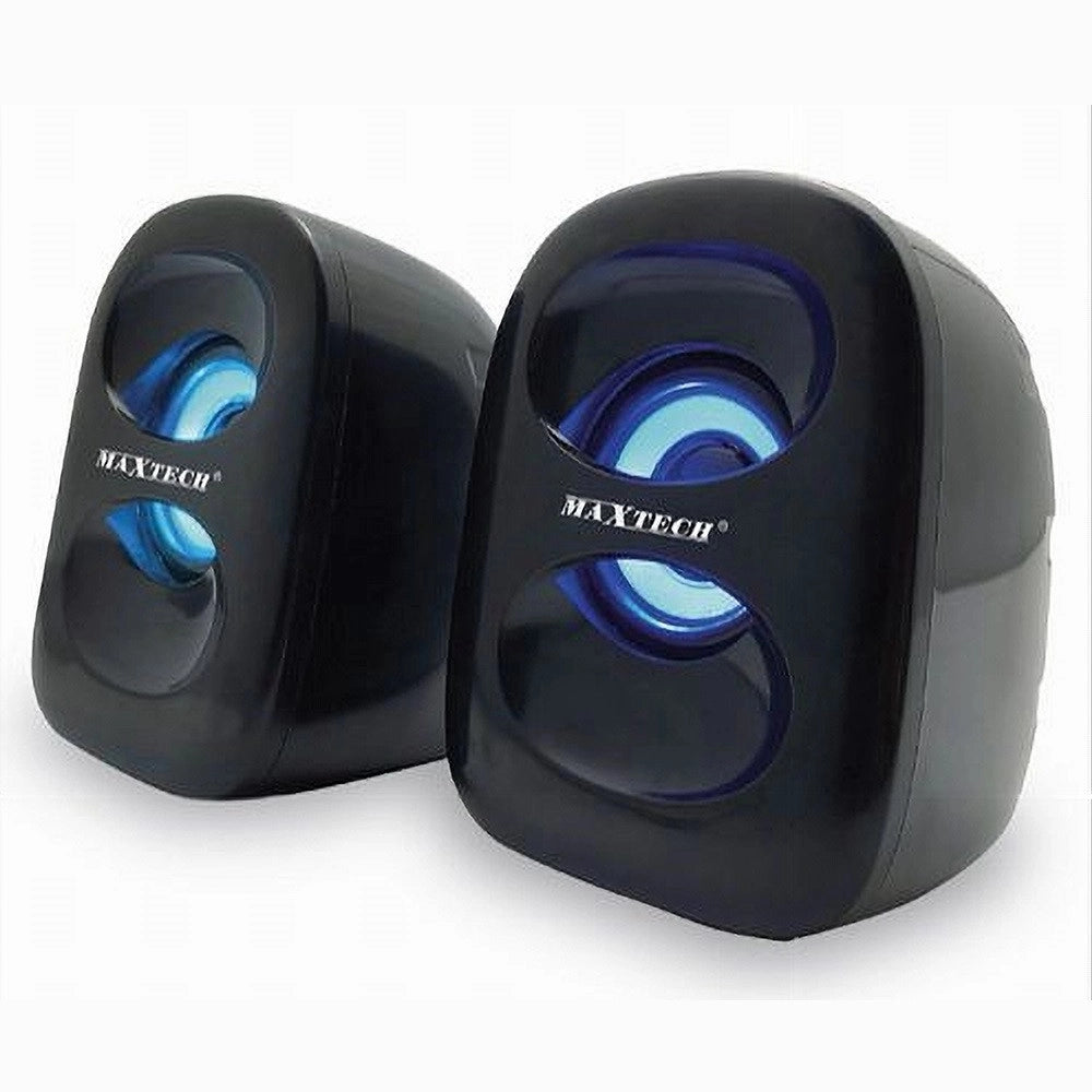 Trade Shop - Casse Pc Audio Speaker 10w Con Luce Rgb Portatili Altoparlanti Maxtech Ca-ss001 -